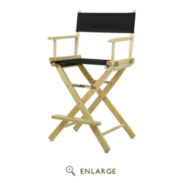 Casual Home 220-00-021-15 24 in. Directors Chair Natural Frame with Black Canvas CA627309 - main